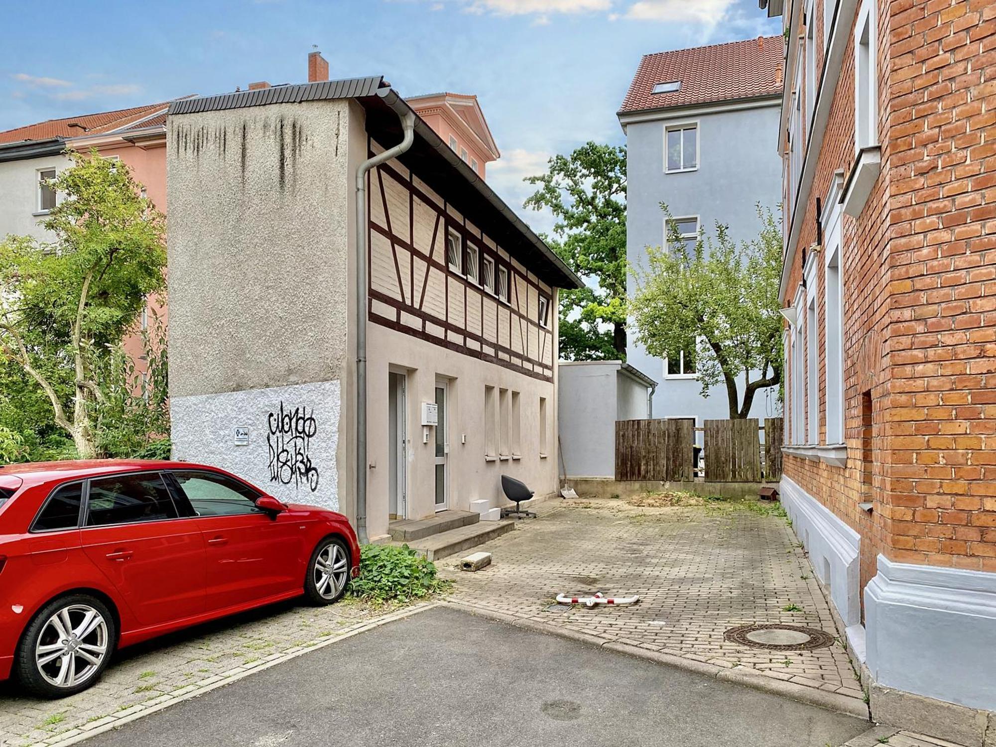 Die Remise Mit Kostenlosem Parkplatz Direkt Vor Der Tuer Erfurt Ngoại thất bức ảnh